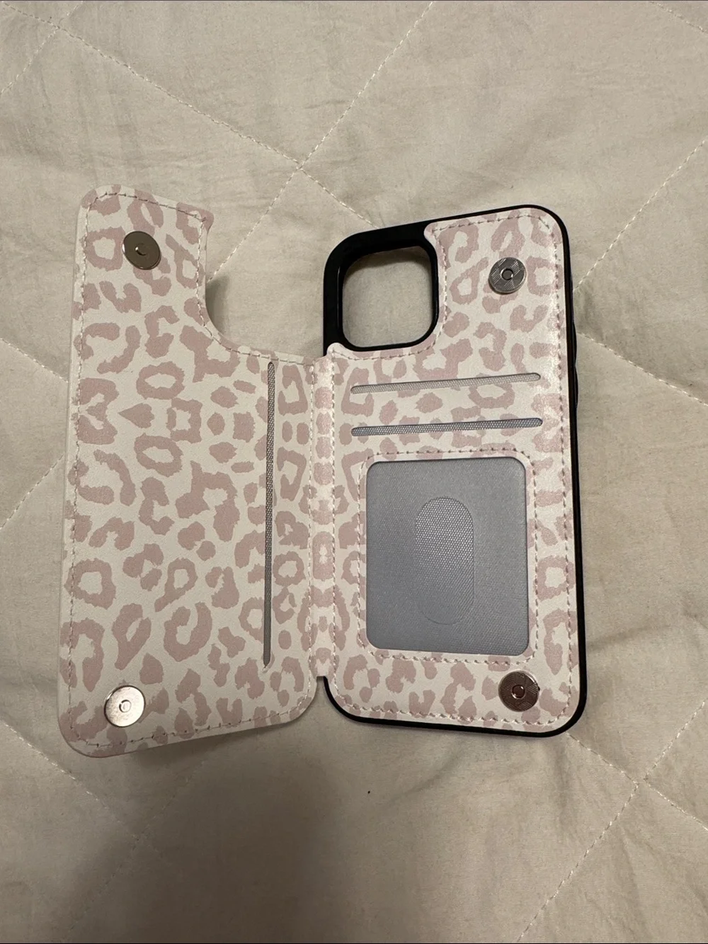 Pink Leopard Print Protective Phone Case